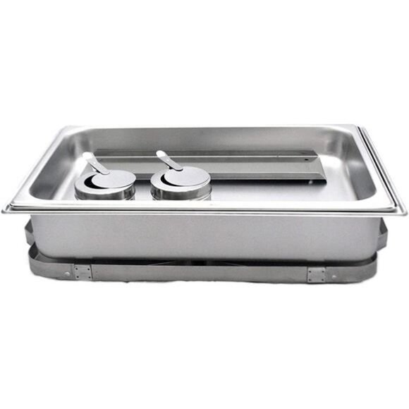 Chafing Dish Buffet Set - Stainless Steel with Steam Pans and Folding Frame - Picture 6 of 6